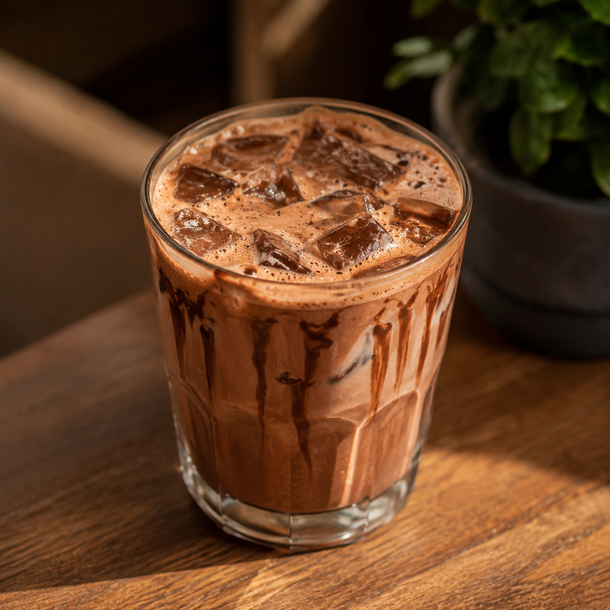 Photo représentant une boisson Mocha glacé